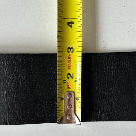 RUGBY Ralph Lauren Womens Wide Black Leather Belt Lion Crest Buckle Size Large - Picture 13 of 14